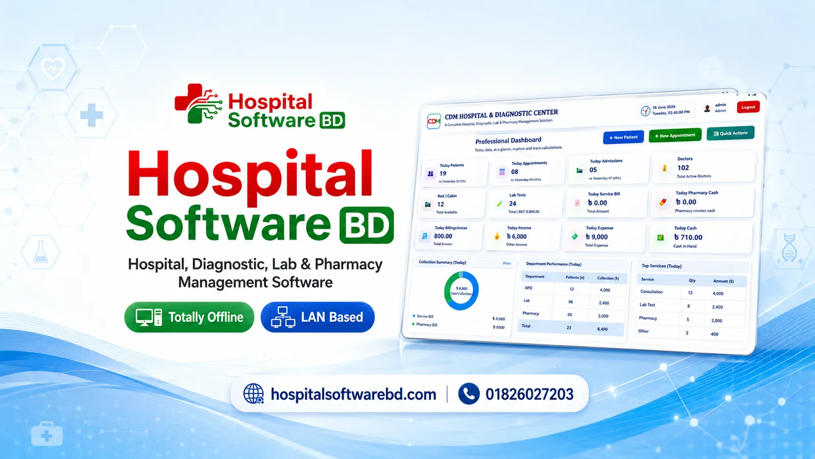 Hospital Software BD - Hospital Diagnostic Lab and Pharmacy Management Software in Bangladesh