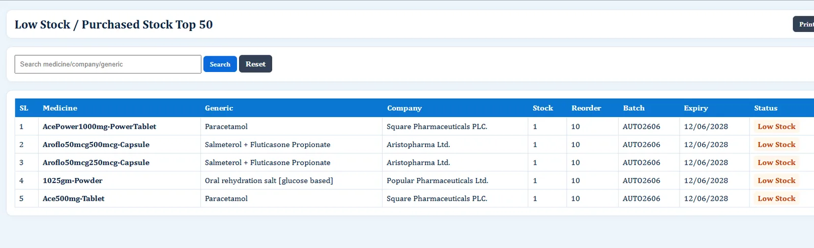 Expiry Report - Hospital Software BD screenshot